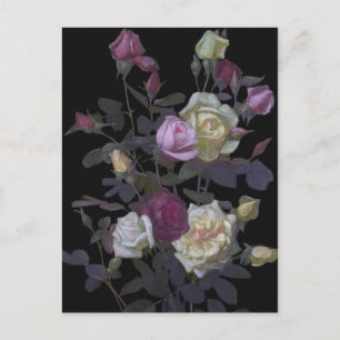 Cartão Postal Vintage George Lambdin Ainda vive com Rosas
