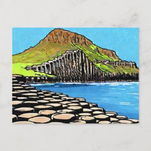 Cartão Postal Vintage Giants Causeway Antrim Coast
