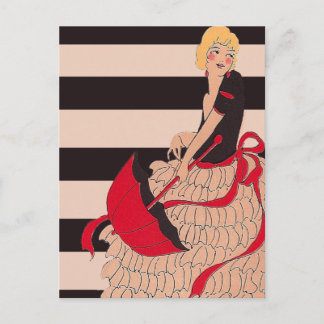 Cartão Postal Vintage Girl
