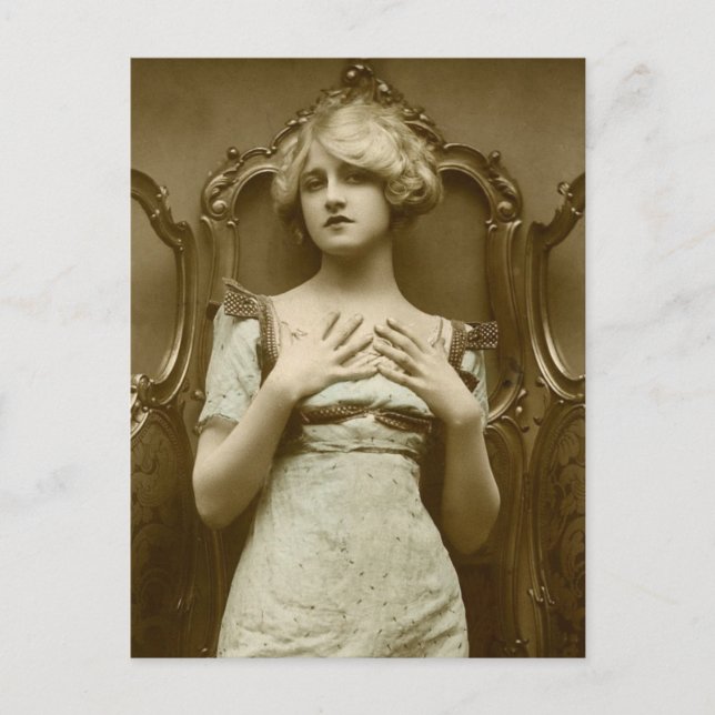Cartão Postal Vintage Glamor Girl (Frente)
