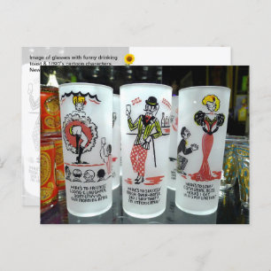 Cartão Postal Vintage Glassware, Nova Orleans, LA -