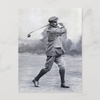 Cartão Postal Vintage Golfer: Harry Vardon