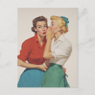Cartão Postal Vintage Gossip Girls Delight