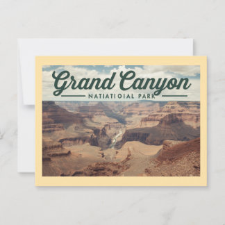Cartão Postal Vintage Grand Canyon Viagem