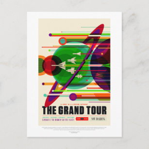 Cartão Postal Vintage Grand Tour Solar System Viagem