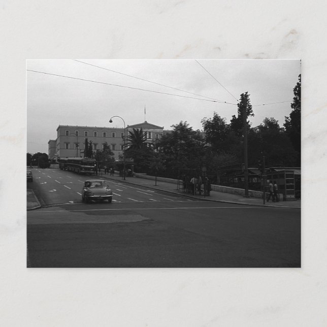 Cartão Postal Vintage Grécia Delphi Antigo palácio (Frente)