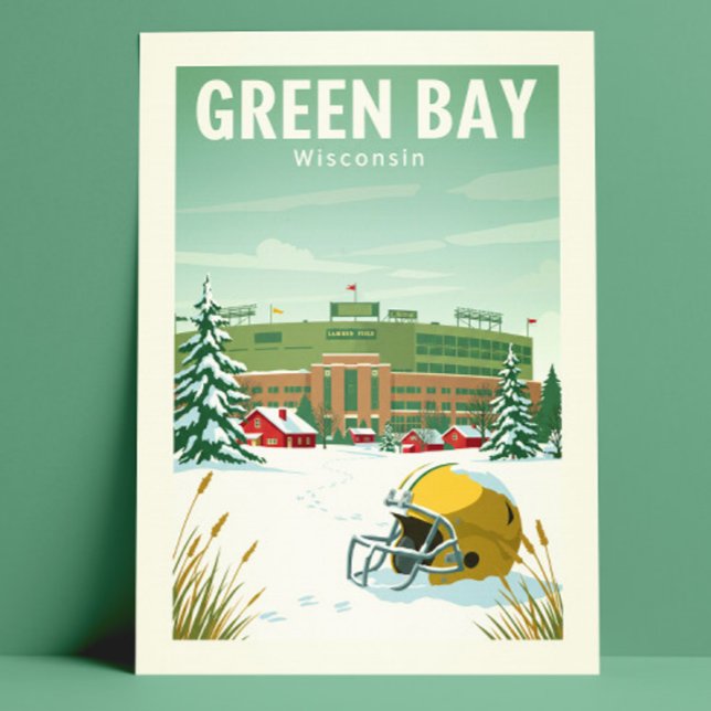 Cartão Postal Vintage Green Bay Wisconsin (Criador carregado)