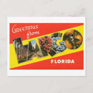 Cartão Postal Vintage Greetings from Largo, Florida