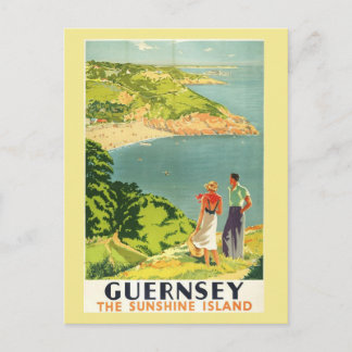 Cartão Postal Vintage Guernsey O Cartão-Postal Da Ilha Sunshine