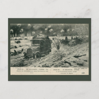 Cartão Postal Vintage Guerra Mundial 1 Na Bélgica Ypres