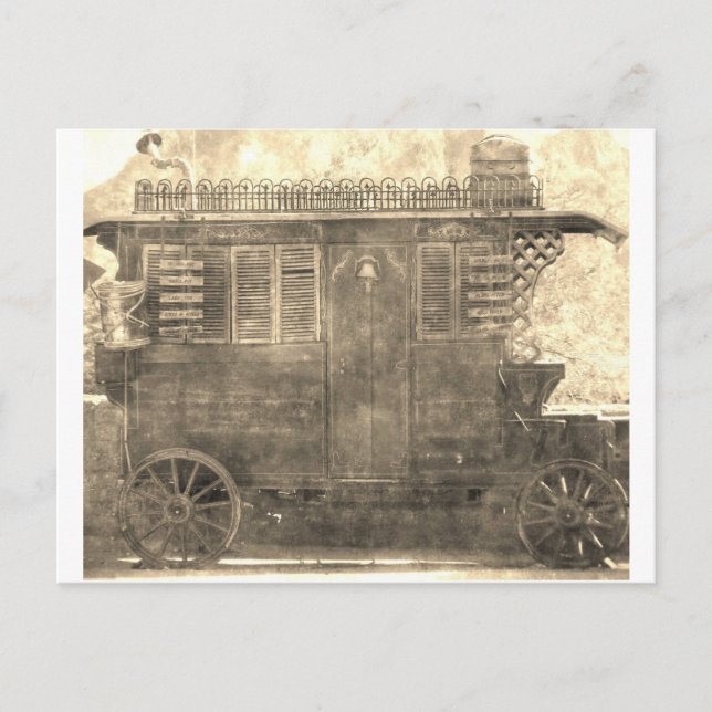 Cartão Postal Vintage Gypsy Wagon (Frente)