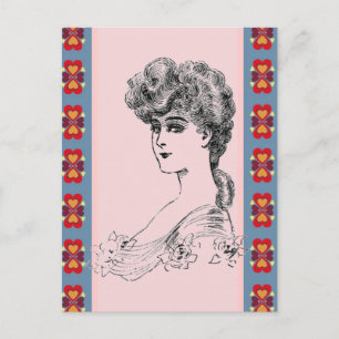 Cartão Postal Vintage Hairstyle