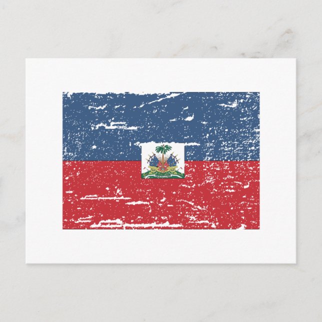 Cartão Postal Vintage Haiti Flag (Frente)