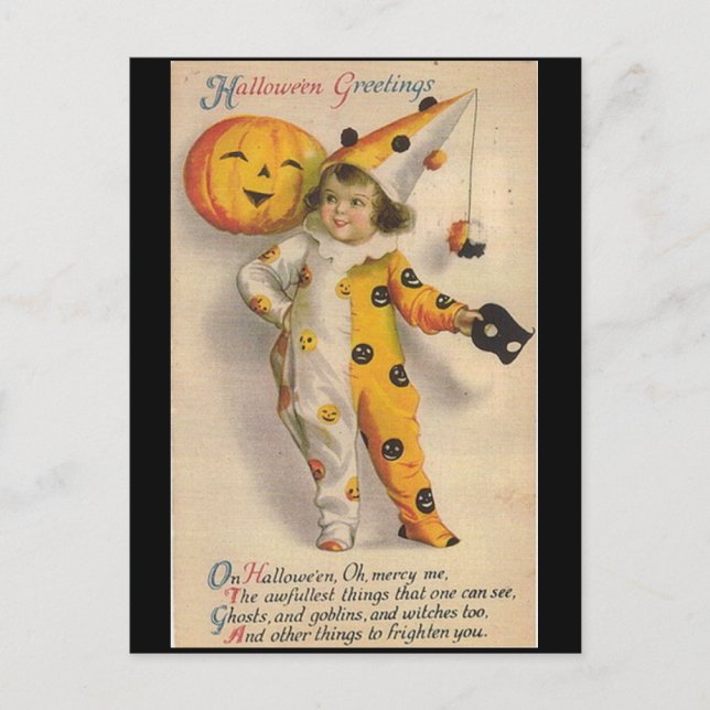cartão postal Vintage Halloween (Frente)