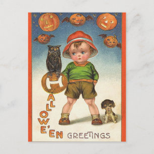 Cartão Postal Vintage Halloween
