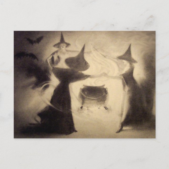 Cartão postal Vintage Halloween (Frente)