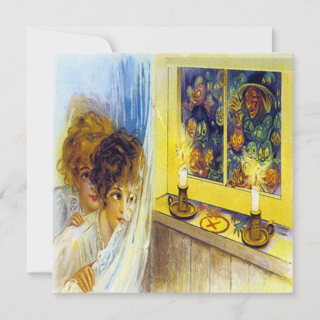 Cartão postal Vintage Halloween (Frente)