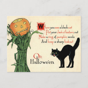 Cartão postal Vintage Halloween