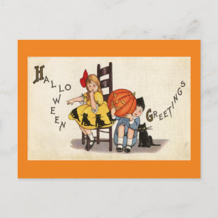 Cartão postal Vintage Halloween