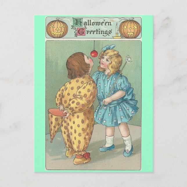Cartão Postal Vintage Halloween (Frente)