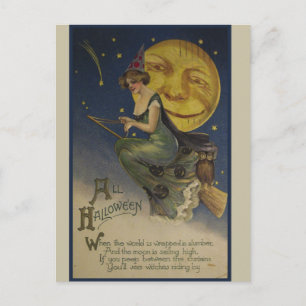 Cartão Postal Vintage Halloween