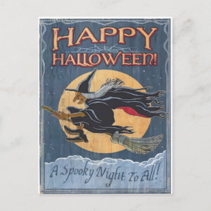 Cartão Postal Vintage Halloween
