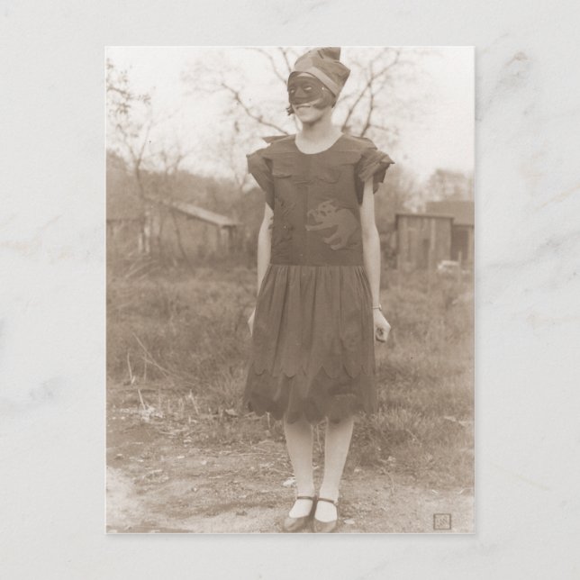 Cartão Postal Vintage Halloween (Frente)