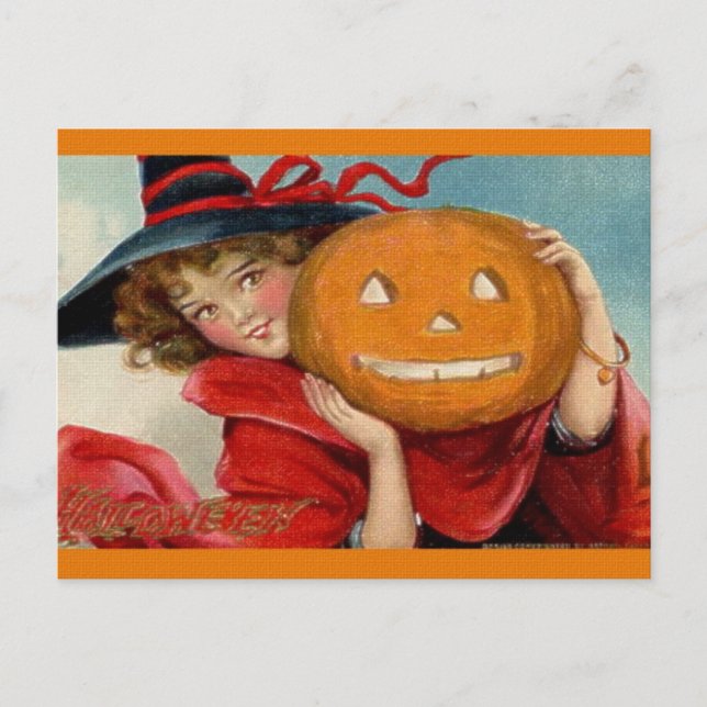 Cartão postal Vintage Halloween (Frente)
