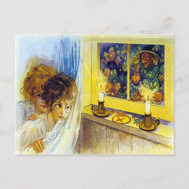 Cartão postal Vintage Halloween (Frente)