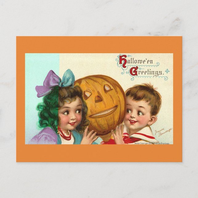 Cartão postal Vintage Halloween (Frente)