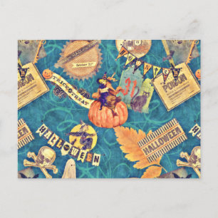 Cartão Postal Vintage Halloween