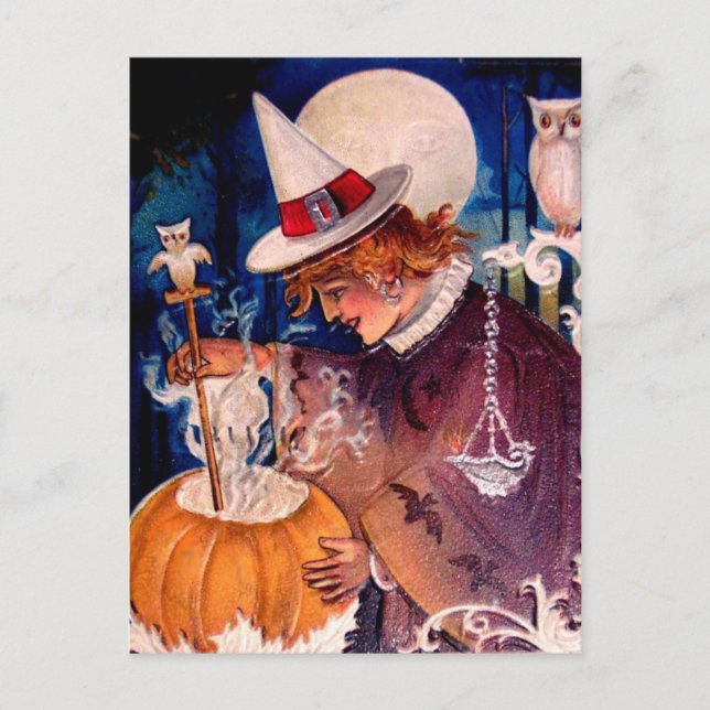Cartão postal Vintage Halloween (Frente)