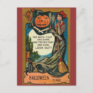 Cartão Postal Vintage Halloween