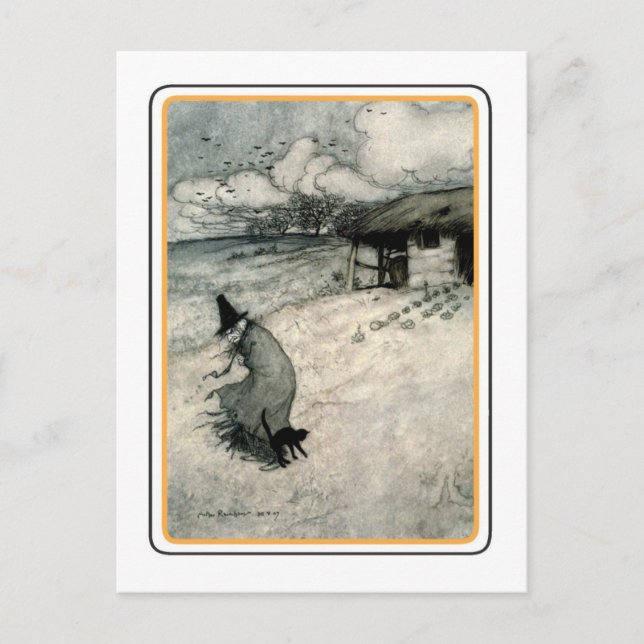 Cartão Postal Vintage Halloween (Frente)