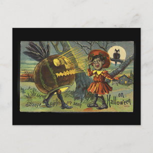 Cartão Postal Vintage Halloween - African American Girl (1910)