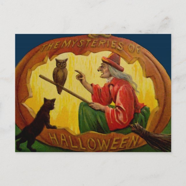 Cartão Postal Vintage Halloween Card (Frente)