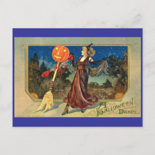 Cartão Postal Vintage Halloween Dance