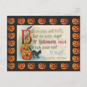 Cartão Postal Vintage Halloween Imps