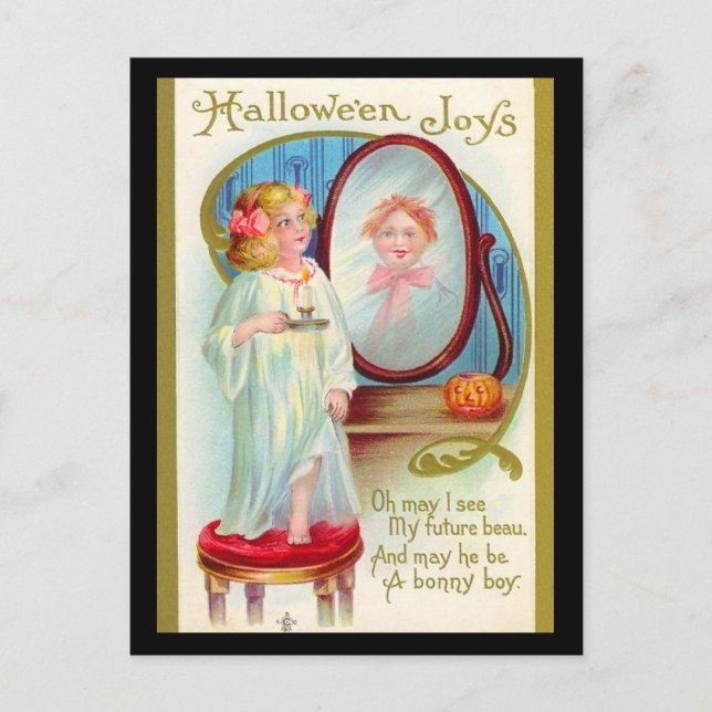 Cartão Postal Vintage Halloween Joys (Frente)