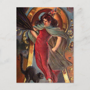 Cartão Postal Vintage Halloween Postcard