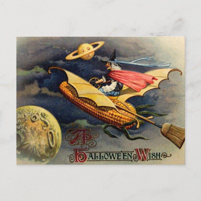 Cartão Postal Vintage Halloween Postcard (Frente)