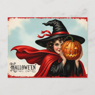 Cartão Postal Vintage Halloween Sweetheart