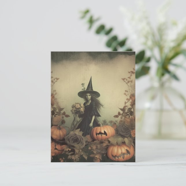 Cartão Postal Vintage Halloween Witchcraft (3) (Em pé/Frente)