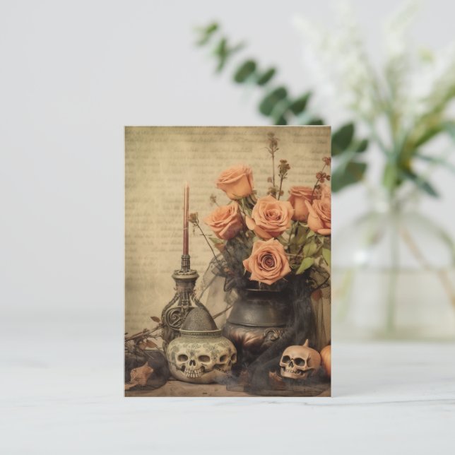 Cartão Postal Vintage Halloween Witchcraft (4) (Em pé/Frente)