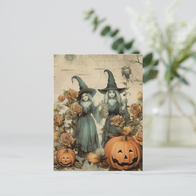 Cartão Postal Vintage Halloween Witchcraft (6) (Em pé/Frente)