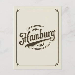 Cartão Postal Vintage Hamburg Alemanha