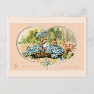 Cartão Postal vintage Happy Birthday