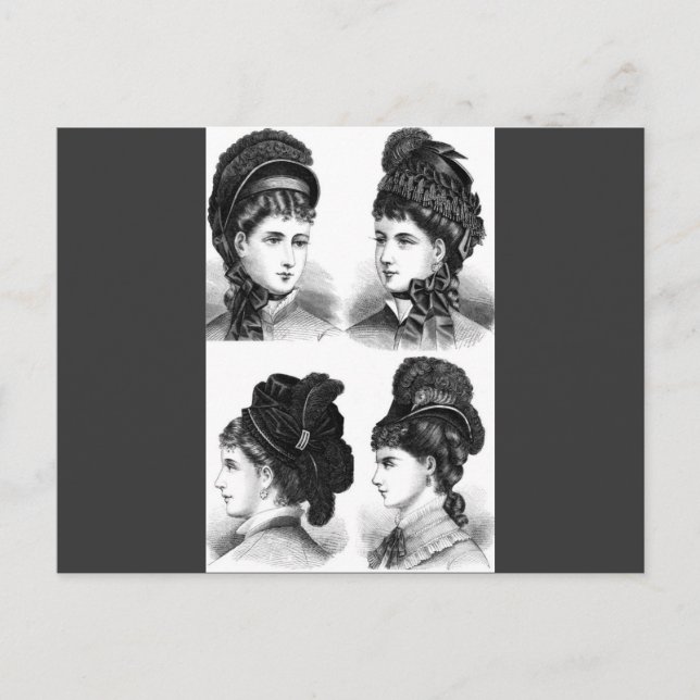 Cartão Postal Vintage Hats (Frente)