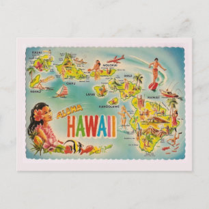 Cartão postal Vintage Havaiano
