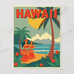 Cartão Postal Vintage Hawaii Viagem